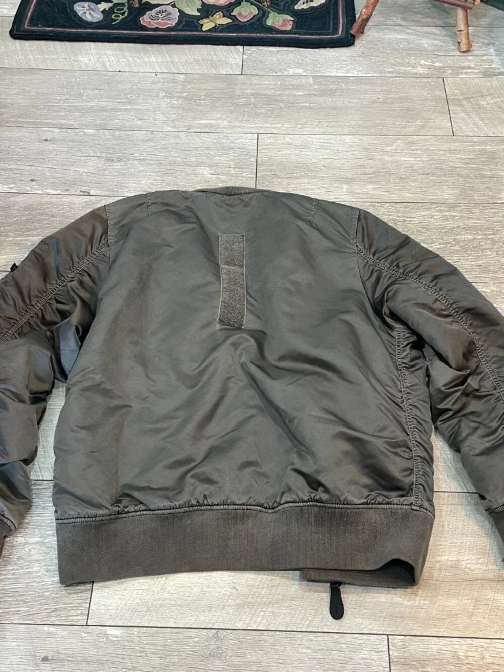 Alpha Industries MA-1 Bomber Jacket Hooded Gray XL Military Flight Jacket - Picture 11 of 12